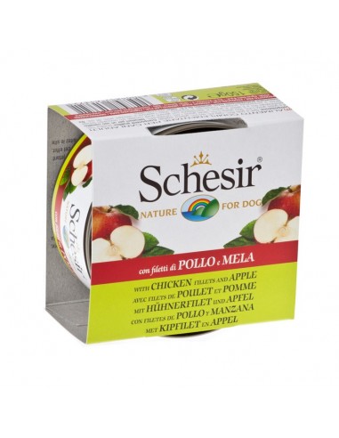 Schesir Dog Fruit με Κοτόπουλο & Μήλο 6x150g