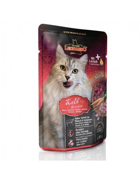 Leonardo Adult pouche Beef & Veg 85g Leonardo Cat Υγρή Τροφή - 1