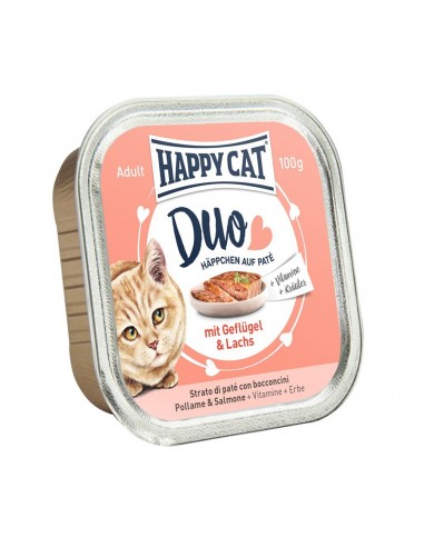 Happy Cat Duo Menu Πουλερικά-Σολωμός 100g