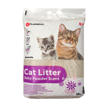 Flamingo Cat Litter Baby Powder Scent 15kg Flamingo - 1