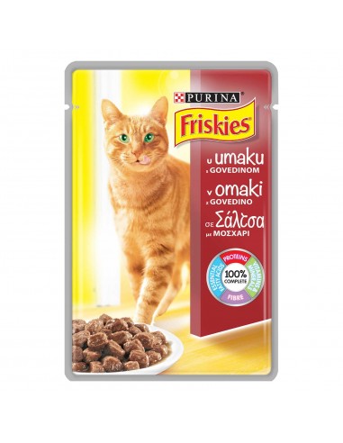 Friskies Adult Φακελάκι Μοσχάρι σε σάλτσα 100g