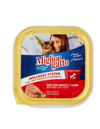 Miglior Gatto κεσεδάκι Πατέ με Μοσχάρι & Καρδιά 100g Miglior Gatto κεσεδάκι Πατέ με Μοσχάρι & Καρδιά 100g