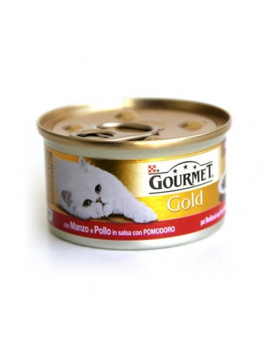 Gourmet Gold με Βοδινό & Κοτόπουλο σε σάλτσα Ντομάτας 85g
