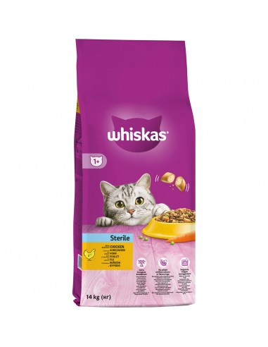 WHISKAS® Sterile Adult Πλήρης Ξηρή Τροφή για Στειρωμένη Γάτα Κοτόπουλο 14kg WHISKAS® Sterile Adult Πλήρης Ξηρή Τροφή για Στειρωμένη Γάτα Κοτόπουλο 14kg