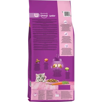 WHISKAS® Junior Πλήρης Ξηρή Τροφή Γάτας Γεμιστές Κροκέτες Κοτόπουλο και Γάλα 14kg Whiskas - 2