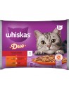 WHISKAS® DUO Adult Πλήρης Υγρή Τροφή Γάτας Κλασικοί Συνδυασμοί σε Ζελέ Φακελάκι 4x85g