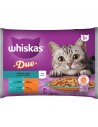 WHISKAS® DUO Adult Πλήρης Υγρή Τροφή Γάτας Στεριά & Θάλασσα σε Ζελέ Φακελάκι 4x85g