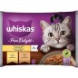 WHISKAS® Pure Delight Adult Πλήρης Υγρή Τροφή Γάτας Τρυφερά Κομμάτια Πουλερικών σε Ζελέ Φακελάκι 4x85g