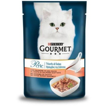 Gourmet Perle Φιλετάκια ''Θριαμβος'' της Σάλτσας σε σάλτσα με Σολομός 85g Purina Gourmet - 1