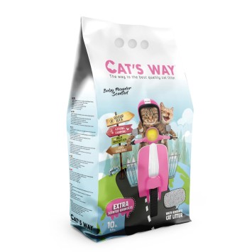 Cat's Way Άμμος Μπετονίτη με Άρωμα Πούδρας 10Lt Cat's Way - 1