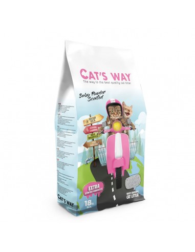 Cat's Way Άμμος Μπετονίτη με Άρωμα Πούδρας 18Lt Cat's Way Άμμος Μπετονίτη με Άρωμα Πούδρας 18Lt