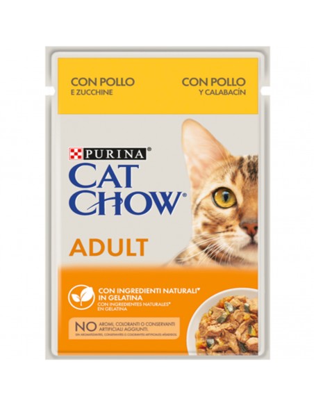 Purina Cat Chow Adult Κοτόπουλο & Κολοκυθάκια σε Ζελέ 85gr Purina Tonus Cat Chow - 1