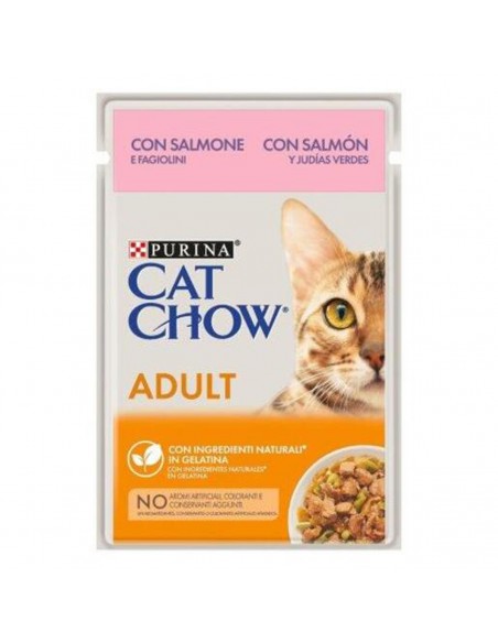 Purina Cat Chow Adult Σολομός & Πράσινα Φασολάκια σε Ζελέ 85gr Purina Tonus Cat Chow - 1