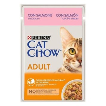 Purina Cat Chow Adult Σολομός & Πράσινα Φασολάκια σε Ζελέ 85gr Purina Tonus Cat Chow - 1