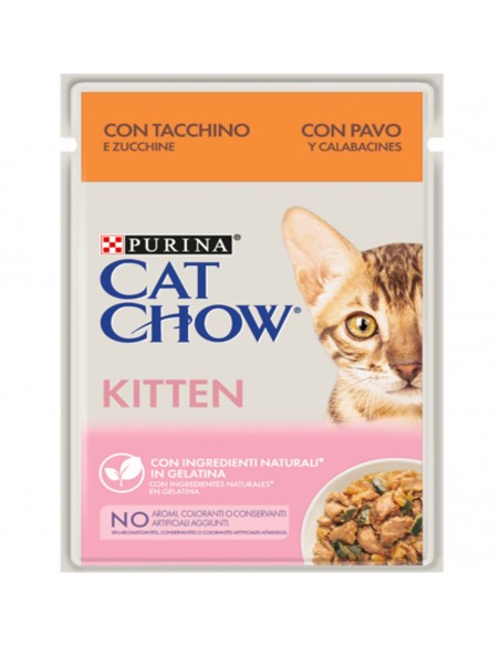 Purina Cat Chow Kitten Γαλοπούλα & Κολοκυθάκια σε Ζελέ 85gr Purina Tonus Cat Chow - 1