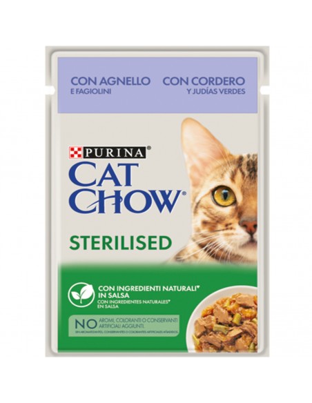 Purina Cat Chow Sterilised Αρνί & Πράσινα Φασολάκια σε Σάλτσα 85gr Purina Tonus Cat Chow - 1