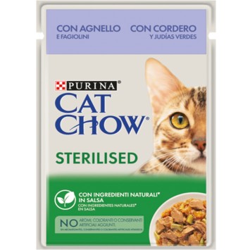Purina Cat Chow Sterilised Αρνί & Πράσινα Φασολάκια σε Σάλτσα 85gr Purina Tonus Cat Chow - 1