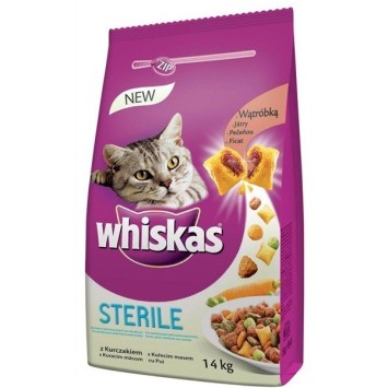 WHISKAS® Sterile Adult Πλήρης Ξηρή Τροφή για Στειρωμένη Γάτα Κοτόπουλο 14kg Whiskas - 5