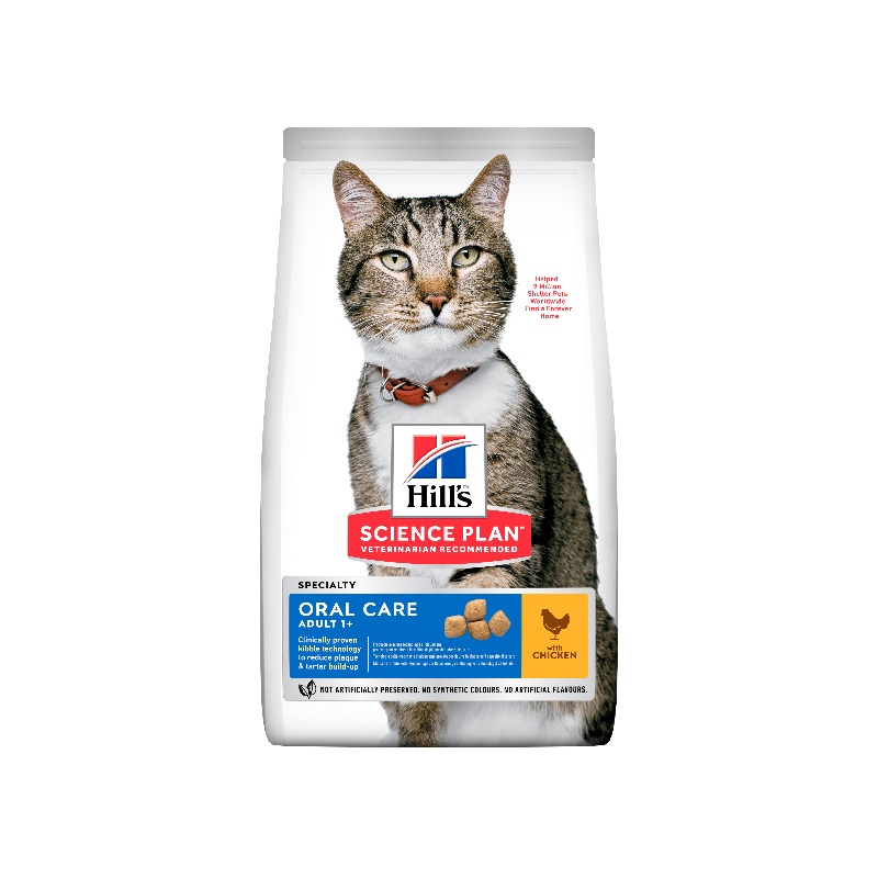 Hill's Science Plan Adult Oral Care για γάτες με Κοτόπουλο 1,5kg Hill's Science Plan Adult Oral Care για γάτες με Κοτόπουλο 1,5kg