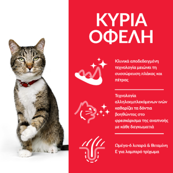 HILL'S Science Plan Adult Oral Care για γάτες με Κοτόπουλο 1,5kg Hill's Science Plan Feline - 3