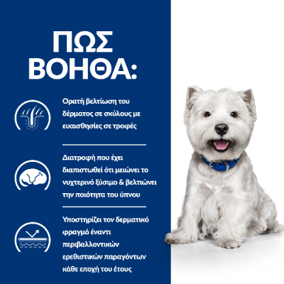 Hill's Prescription Diet Canine Derm Complete Mini 1kg Τροφή για Σκύλους