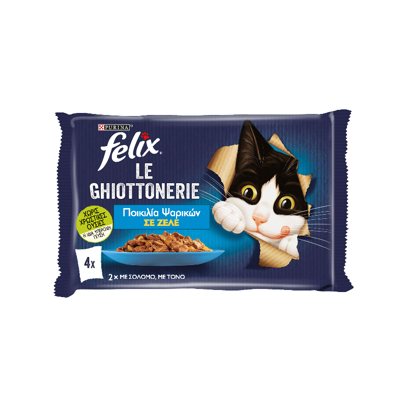 Felix Πολυσυσκευασία με Σολομό & Τόνο σε ζελέ 4x85g