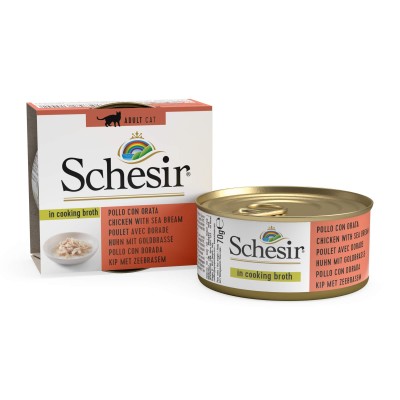 Schesir Cat Broth Κοτόπουλο Με Τσιπούρα 70g Schesir - 1