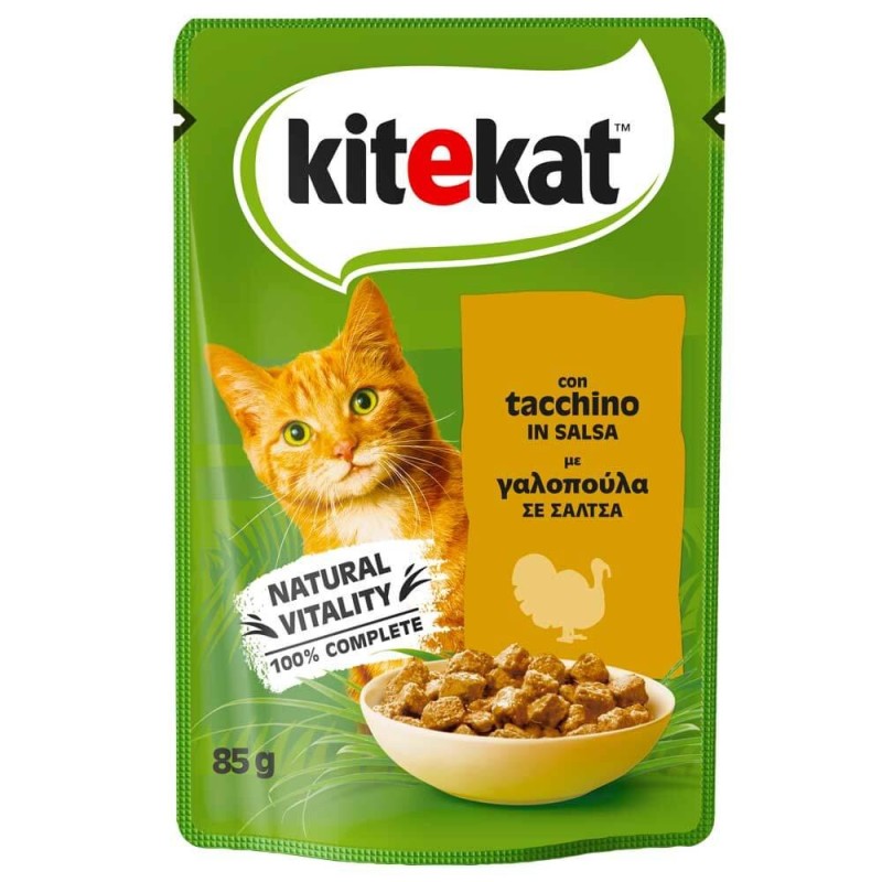 Kitekat® Adult Πλήρης Υγρή Τροφή Γάτας Γαλοπούλα σε Σάλτσα Φακελάκι 85g Kitekat® Adult Πλήρης Υγρή Τροφή Γάτας Γαλοπούλα σε Σάλτσα Φακελάκι 85g