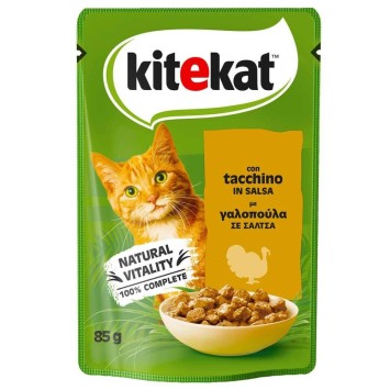 Kitekat® Adult Πλήρης Υγρή Τροφή Γάτας Γαλοπούλα σε Σάλτσα Φακελάκι 85g Kitekat - 1