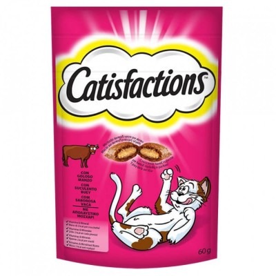 Catisfactions Snack Μοσχάρι 60gr 3+1 Δώρο