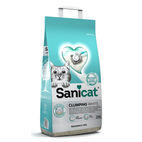 Sanicat Clumping White Fragrance Free 20lt