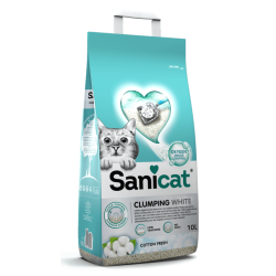 Sanicat Clumping White Cotton Fresh 8lt +2 lt Δώρο Sanicat - 2