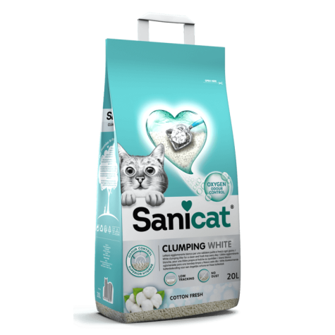 Sanicat Clumping White Cotton Fresh 20lt Sanicat - 2