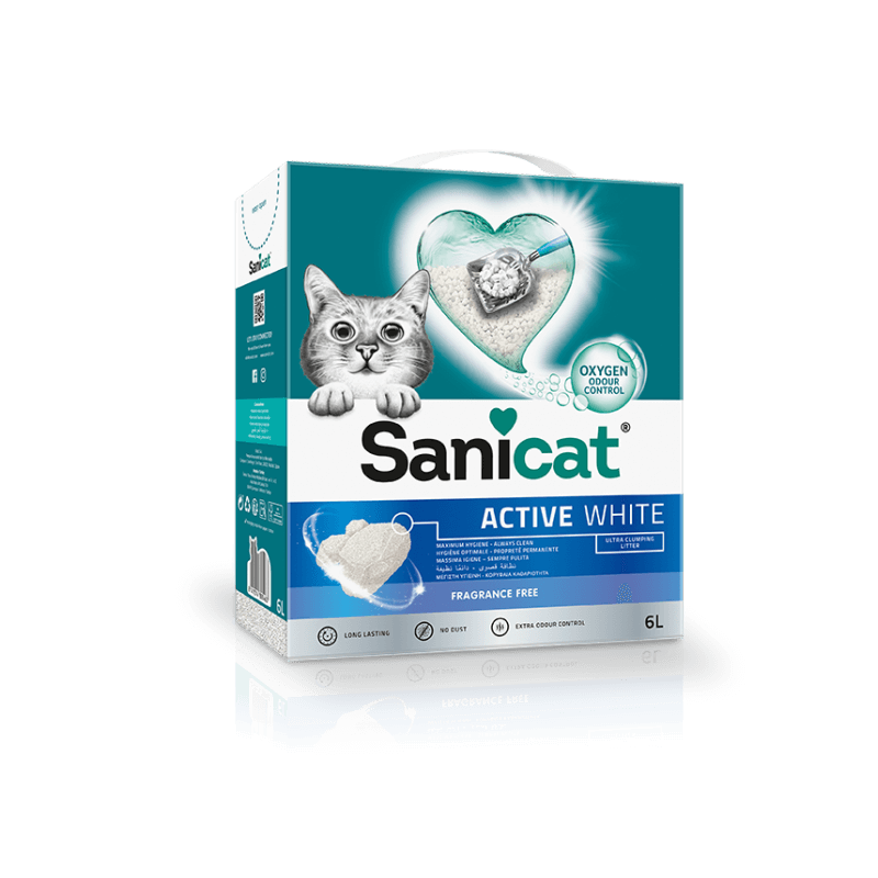 Sanicat Active White Ultra Clumping Fragrance Free 10lt(Box)