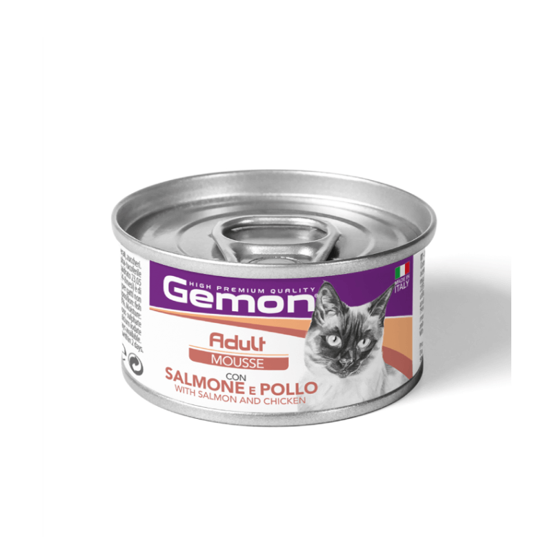 Gemon Cat Mousse Adult με Σολομό&Κοτόπουλο 85g Gemon Cat Mousse Adult με Σολομό&Κοτόπουλο 85g