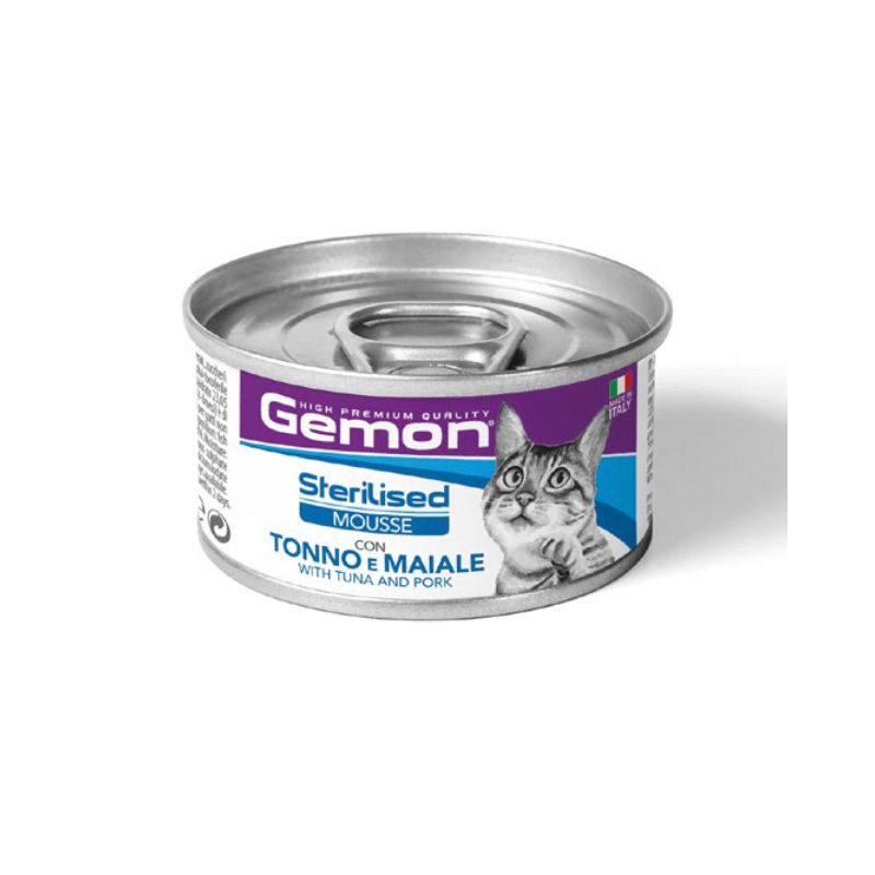 Gemon Cat Mousse Sterilised Tuna & Pork  85g