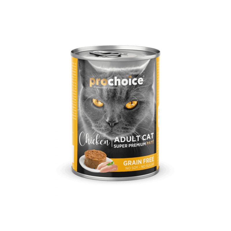 Prochoice Cat Food Cans Grain Free With Chicken 400gr