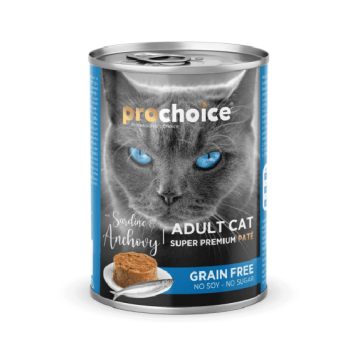 Prochoice Cat Food Cans Grain Free With Sardine & Anchovy 400gr Pro Choice - 1