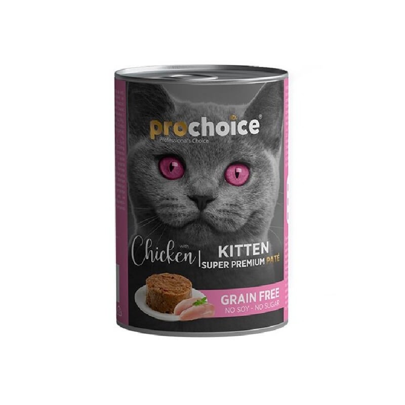 Prochoice Cat Food Cans Grain Free Kitten With Chicken 400gr Prochoice Cat Food Cans Grain Free Kitten With Chicken 400gr