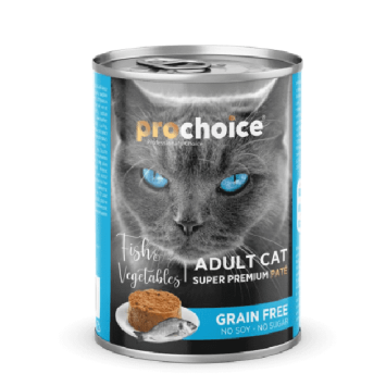 Prochoice Cat Food Cans Grain Free With Fish & Vegetables 400gr Pro Choice - 1