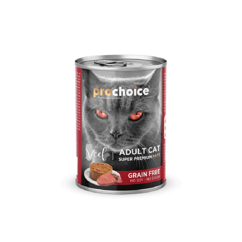 Prochoice Cat Food Cans Grain Free With Veal 400gr Prochoice Cat Food Cans Grain Free With Veal 400gr