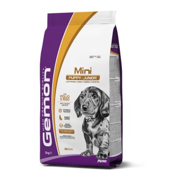Gemon Puppy & Junior Mini για Σκύλους με Κοτόπουλο & Ρύζι 3kg Gemon - 1