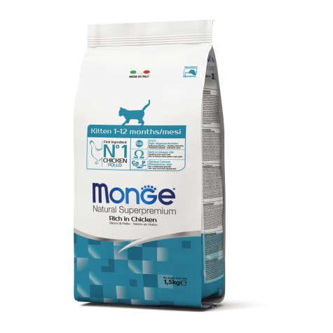 Monge Natural Supepremium Kitten για Γάτες με Κοτόπουλο 1.5kg  - 1