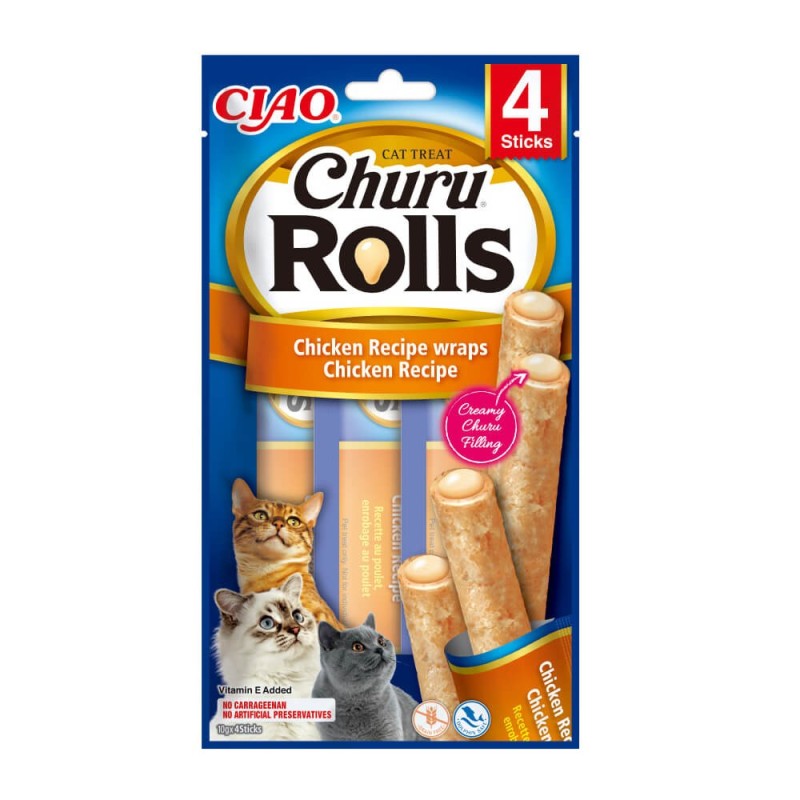 CHURU CAT ROLLS με Κοτόπουλο CHURU CAT ROLLS με Κοτόπουλο