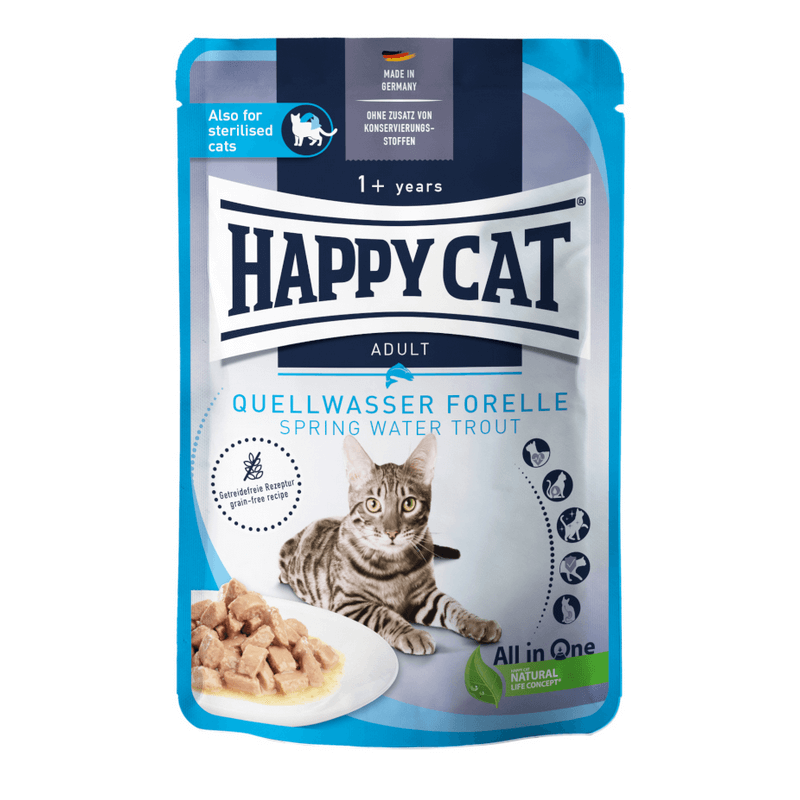 Happy Cat Grain Free Meat in Sauce Πέστροφα 85gr Happy Cat Grain Free Meat in Sauce Πέστροφα 85gr