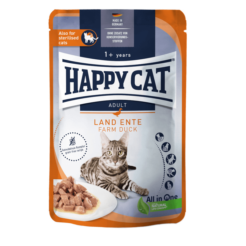 Happy Cat Grain Free Meat in Sauce Πάπια Φάρμας 85gr Happy Cat Grain Free Meat in Sauce Πάπια Φάρμας 85gr