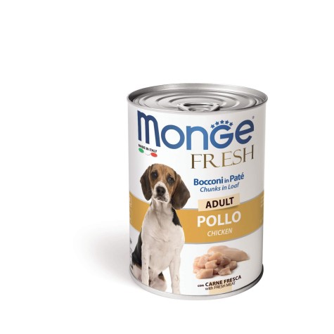 Monge Fresh Adult για Σκύλους Πατέ & Κομμάτια με Κοτόπουλο 400g