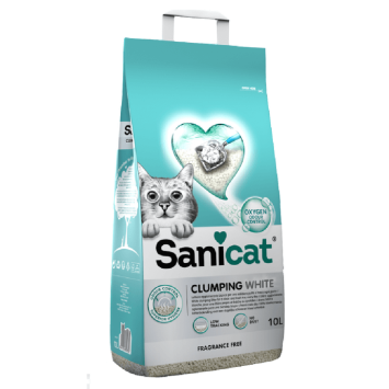 Sanicat Clumping White Χωρίς άρωμα 8lt +2 lt Δώρο Sanicat - 2