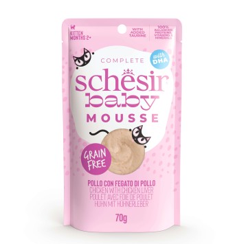 Schesir Baby για Γάτες Μους Κοτόπουλο με Συκώτι 70g Φακελάκι Schesir - 1