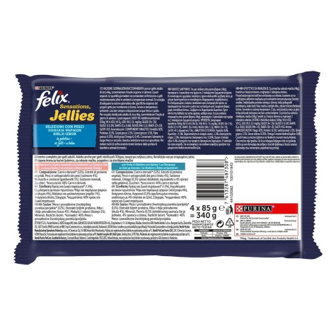Felix Sensations Jellies Πολυσυσκευασία με Σολομό & Πέστροφα 4x85g